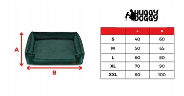 Велюрова лежанка для малих собак Huggy Doggy (зелена), розмір M — для ши-тцу, пуделя, йоркширського тер'єра