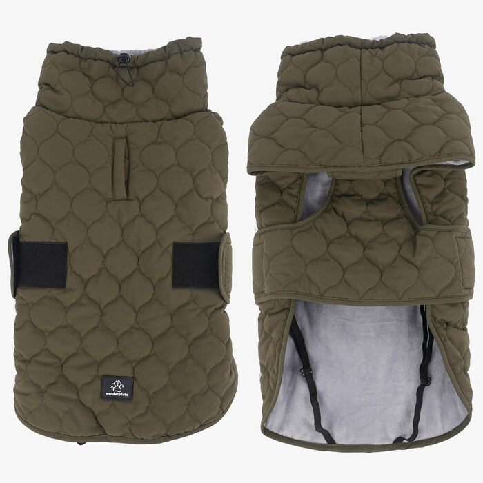Водонепроникний теплий дощовик для собак Wanderpfote – стильний дощовик для маленьких та середніх собак (зелений, M)