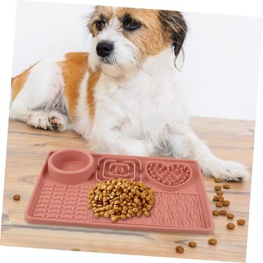 Килимок для собак та котів з присосками, силікон харчового класу, анти-слиз, для повільного годування, нековзний, яскравий, для тварин