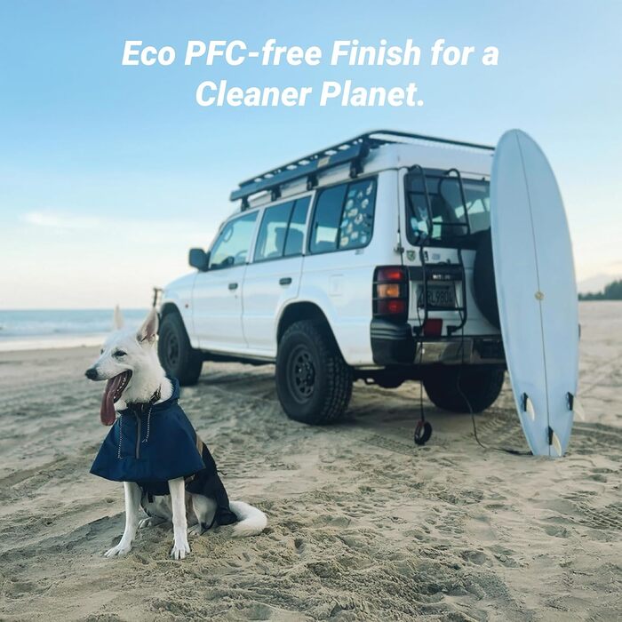 Водонепроникна куртка для собак Baja Coastline з капюшоном, легка та регульована, великі породи, розмір 65 (XL)