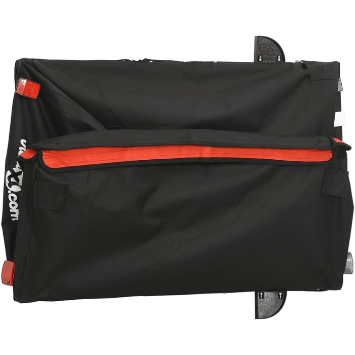 Дитячий/Універсальний причіп для велосипеда, залізний, чорно-помаранчевий, вантажопідйомність 45 кг, також для собак