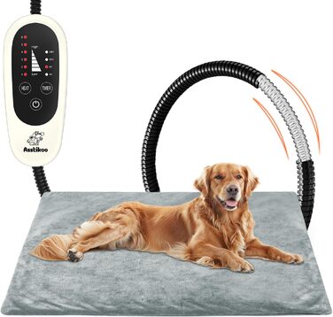 Електричний килимок для обігріву домашніх тварин (кішки та собаки), регульований, з таймером та температурою 30-55°C, M-45*45cm / XL-90*60cm
