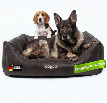 Ортопедичне ліжко для собак маленьких порід, чорне, 70x55 см. Зручне, антиковзне, з штучної шкіри, для дому. Легко миється, сумісне з Google.