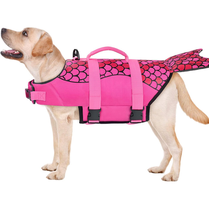 Жилет для плавання собак Malier, Ripstop, з американським прапором, для малих, середніх та великих собак, висока плавучість, для купання та катання на човні