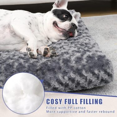 Крісло-ліжко для собак середніх порід, м'яке, неслизьке, сірого кольору, 76x52 см