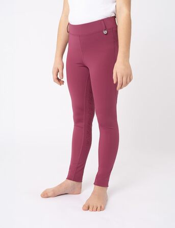 Дитячі штани для верхової їзди HORZE Kinder Reitleggings DEA, повний облягання, кишеня для телефону, рожевий (134-140)