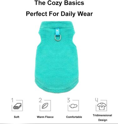 Пуловери для собак та котів, комплект 2/3 шт. Теплі, м'які, з кільцем D. Розмір L (Сірий+Зелений+Блакитний)