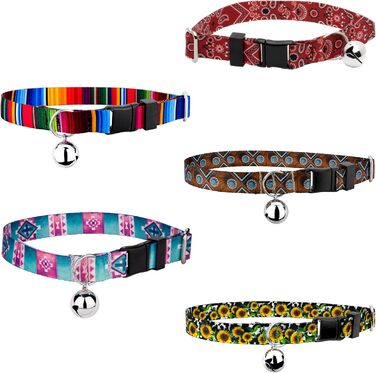 Літній нашийник для котів Country Brook Petz Featherweight з малюнком соснових дерев, легкий, регульований