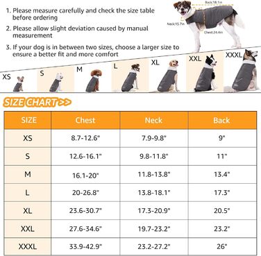iBuddy Зимовий теплий водонепроникний теплий жилет для собак, жилет для собак, для великих собак, дівчаток, хлопчиків (Сірий, Large)