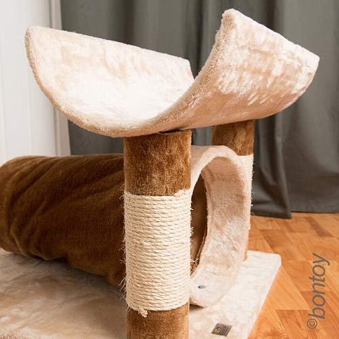 Котячий дряпак Linda 59x49,5x72 см із 9 см сизалевими стовпами, стійкий ігровий комплекс для котів