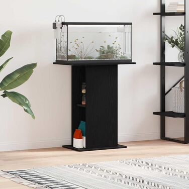 Тумба для акваріума vidaXL 60,5x36x72,5 см, чорний дуб, ДСП, міцна шафа для акваріума