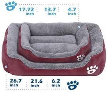 М'який килимок для собак Powerking: миється, для цуценят та маленьких тварин (червоний)