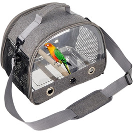 Переносна переносна сумка-переноска для птахів, клітка для подорожей для колібрі, папуг, сірих птахів