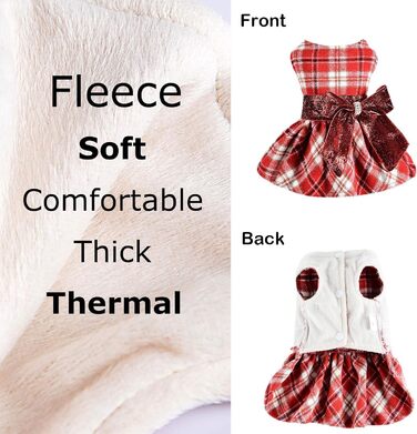 Теплий плед для собак: стильний зимовий плед з червоним візерунком для дрібних собак, цуценят, XS, 1.8-2.7 кг