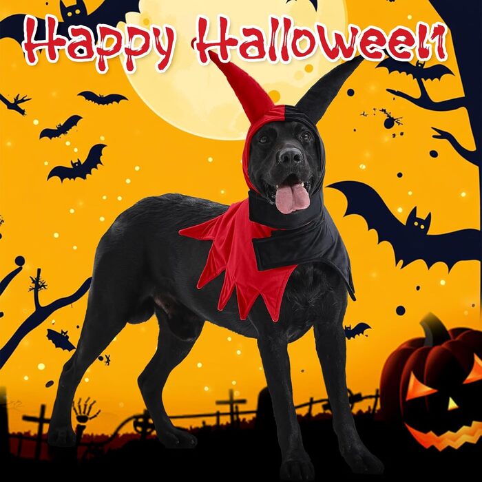 Костюм клоуна для собак Lelepet на Halloween, Cosplay, для свят, розмір M (XS, червоний)