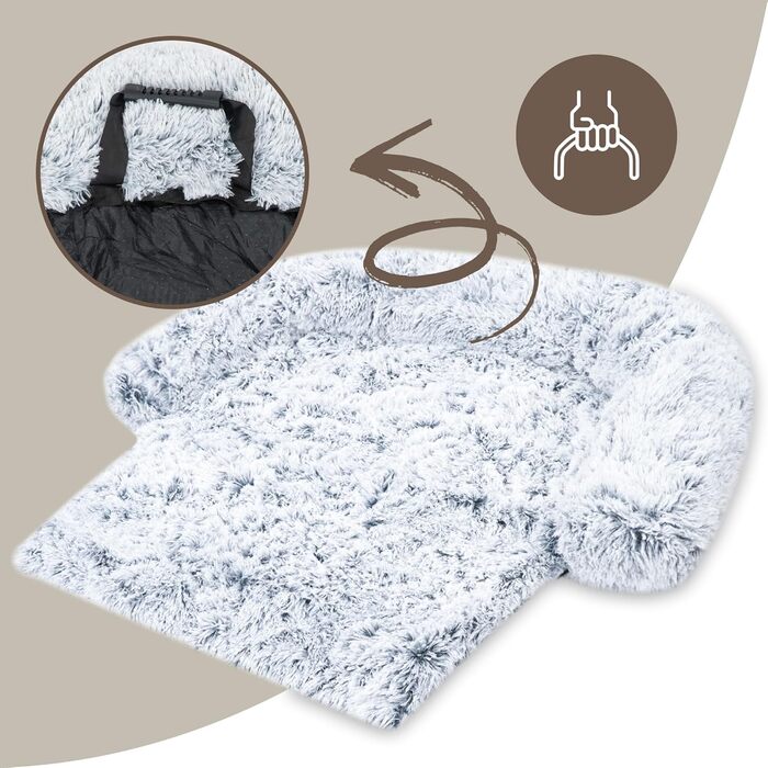 Крісло-ліжко для собак Amazinggirl: 100 x 85 см, м'яке, для маленьких, середніх та великих собак, захист дивану, кошик, лежанка