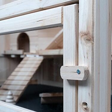 Клітка для хом'яка MATS з дерева, 90x55x55 см, для дому, клітка для дрібних тварин