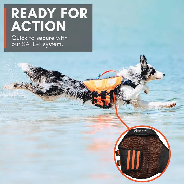Рятувальний жилет для собак Non-stop dogwear Protector, розмір 6, для плавання, SUP, реабілітації