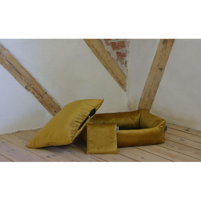 Лежак Lycce Kuschelsofa із м'якого велюру для собак і котів, рожевий, розмір 2