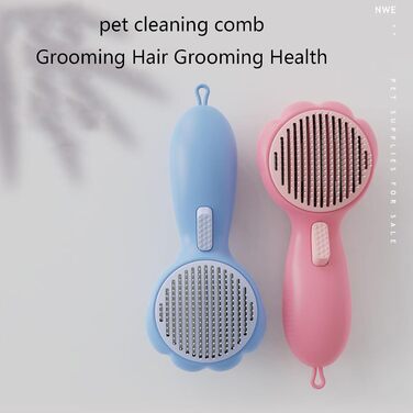 Щітка для собак для видалення шерсті, масажна щітка для котів, для линьки та догляду за шерстю, видаляє розпушену шерсть, безболісні щетинки, самоочисна щітка для собак з м'яким масажем (зелена)
