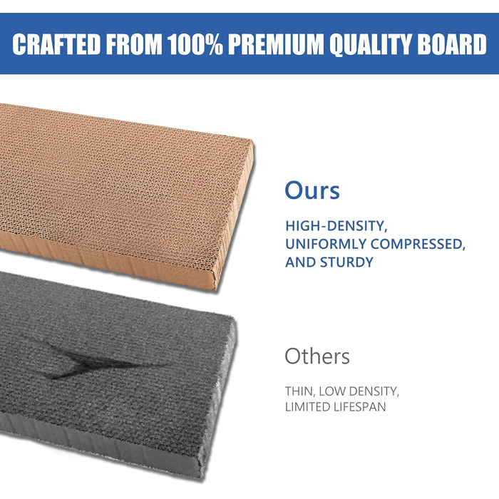 Будиночок для котів SEKAM з картону з котячою м'ятою, 41.8 x 30.5 x 33 см, іграшка-будиночок для котів, котяче дряпальний засіб, іграшка для дня народження, притулок для кошенят та маленьких тварин Oceanside Villa