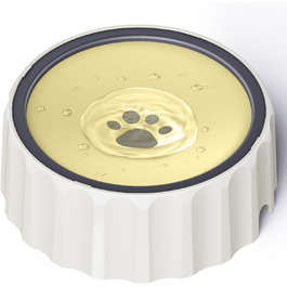 Напійник для собак без розливання, 2 л, великий об'єм, диспенсер, неслизький, без бризок, повільний напійник, без крапель, підходить для собак та котів (Бежевий)