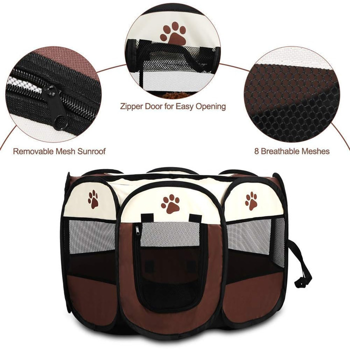 Вольєр для цуценят та тварин, розкладний вольєр для собак, кроликів, морських свинок, котів. Розмір 81 x 45 см