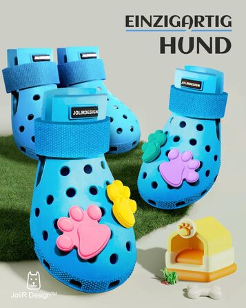 Чоботи для собак: захист лап, водонепроникні, зручні, дихаючі, антиковзні, легкі в догляді. Підходять для літа та зими (M, Blue)