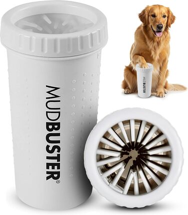 Dexas MudBuster: портативний очищувач лап для собак, розмір M, білий