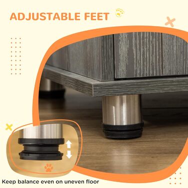 Клітка для собак PawHut - вольєр, переноска для маленьких та середніх собак, сіра, 85 x 55 x 75 см