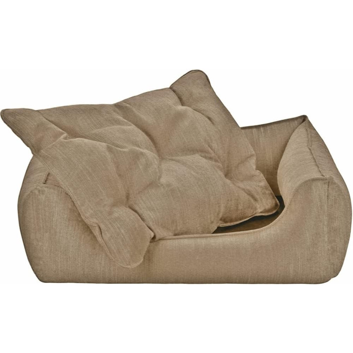 Собаче ліжко Eco Dog Erde з знімним чохлом та наповнювачем, що стирається, для щадного до суглобів, м'яке, міцне, преміум-якість, Made in Germany, колір (Коричневий), розмір (XL)