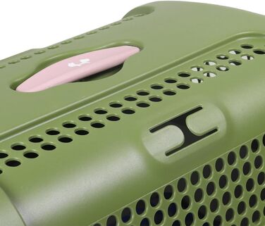 Транспортний бокс для собак та котів UNITED PETS A.U.T.O. - міцний, виготовлений в Італії, зелений/бежевий, з гігієнічною підстилкою, 51 x 37 x 33 см