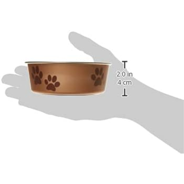 Миска для тварин TRIXIE з нержавіючої сталі з пластиковим покриттям, об'єм 2.2 л, діаметр 23 см, висота 8 см, різні кольори, 1 шт.