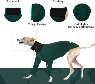 Теплий плед для Whippet, Greyhound: флісовий халат, одяг для собак, піжама (Оливковий, S)