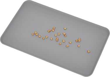Підкладка силіконова для годівлі домашніх тварин Amazon Basics, 47 x 29 см (2 шт.), сіра