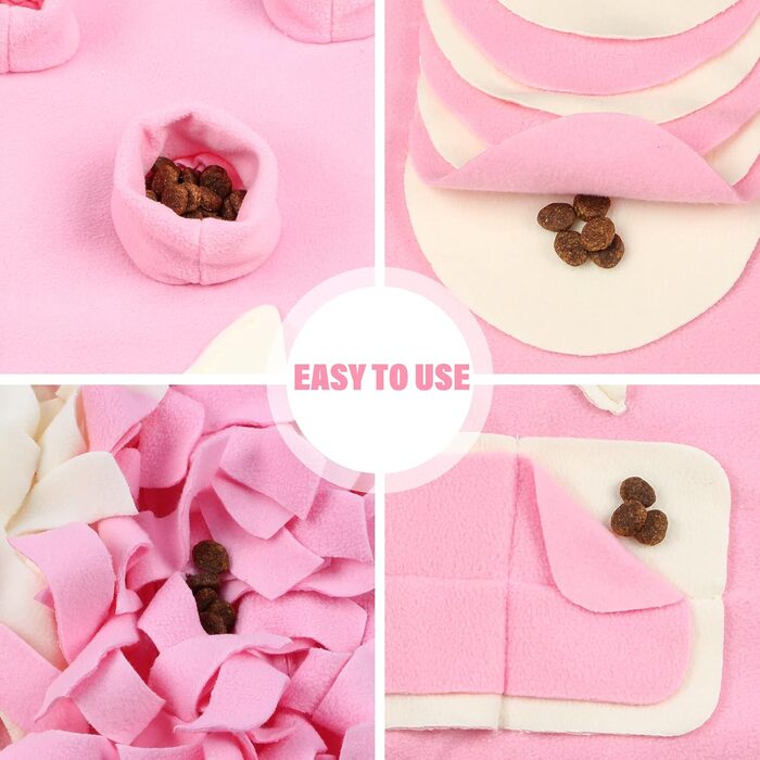 Килимок для носа собак великих та малих (100,1 x 100,1 см) – розвиваюча іграшка, легко заповнювати, машинне прання, навчання, активність/іграшка для домашніх тварин, ідеально для зняття стресу, рожевий