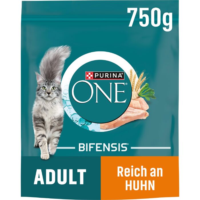 Сухий корм для дорослих котів Purina ONE Bifensis з куркою, набір 6 x 750 г
