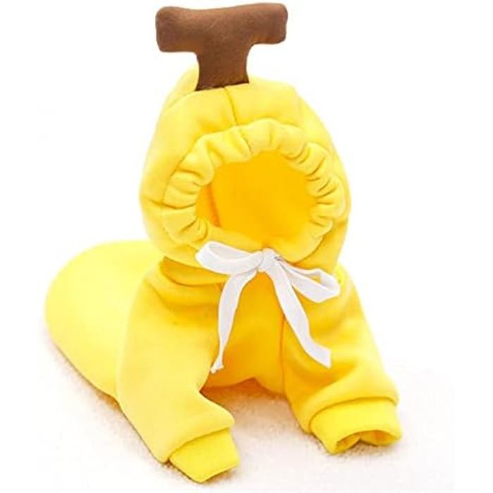 Теплий зимовий одяг для собак, милий халат для собак, толстовка з капюшоном, фліс, костюм для обіймів, куртка для Французького бульдога, Чихуахуа, розмір (жовтий, XX-Large)