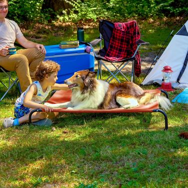 Підняте ліжко для собак Furhaven, теракотове, розмір L, для дому та вулиці