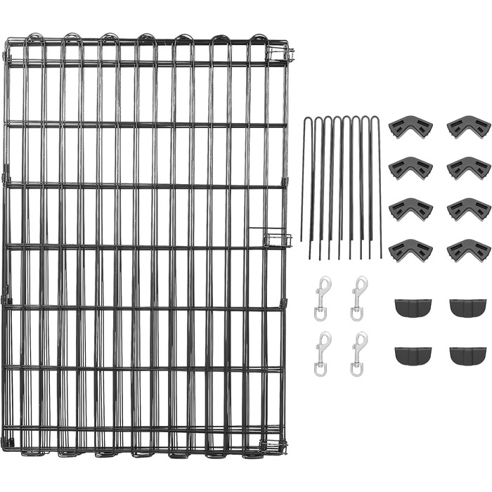 Клітка-вольєр для собак та інших тварин Amazon Basics, металева, складна, 91x91 см