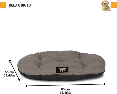 Крісло-лежанка для собак та котів Ferplast Relax, 85x55 см, бавовна, з м'якою подушкою, для будки та авто, миється