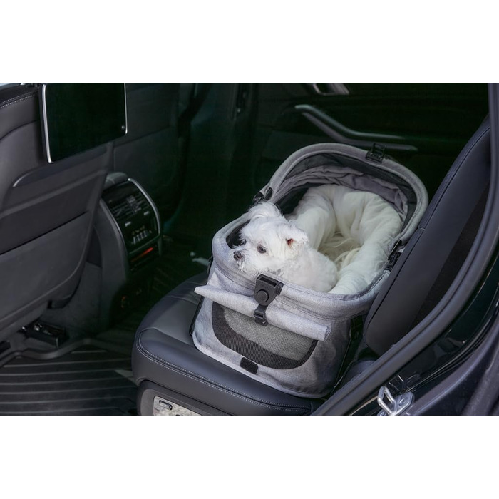 FIKAGO Сумка-переноска для собак та котів Sway – стильна, безпечна та складана переноска для тварин (Сірий Хаскі)