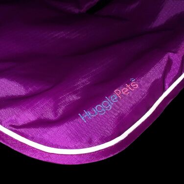 Теплий водонепроникний зимовий одяг для собак Hugglepets Arctic Armour, фіолетовий, XL, 60 см, з відбиваючим флісом для великих собак, регульована застібка-липучка та блискавка