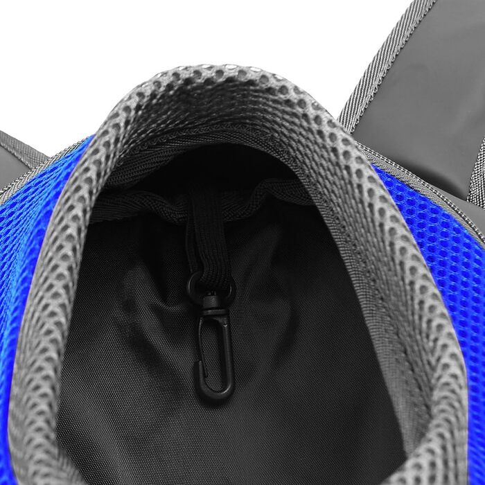 Рюкзак-переноска для собак та котів NHSUNRAY: дихаючий, зручний, з регулюванням та світловідбиваючими смугами (Блакитний)