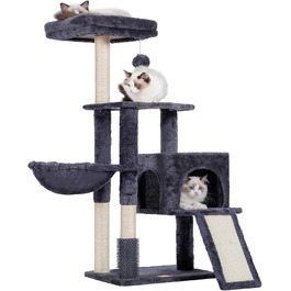 Котячий будиночок Heybly з когтеточкою та щіткою, сірий, HCT005SG