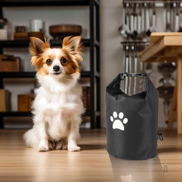 Сумка для подорожей з собакою, 2 шт., 4.98 кг, контейнер для корму з розкладними мисками, не протікає, для поїздок на авто, кемпінгу, екскурсій (Блакитний)