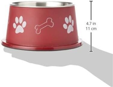 Тарілка для тварин Trixie з нержавіючої сталі з пластиковим покриттям, 15 см, 0.9 л, кольорова (1 шт.)