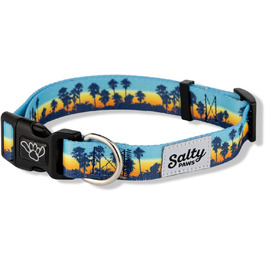 Shaka's Salty Paws нашийник для собак Sunset Palms, регульований, для великих порід, 45,7-66 см, 22,7-40,8 кг