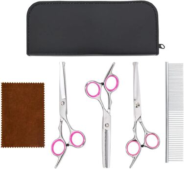 Набір професійних собачих ножиць 4 шт. з нержавіючої сталі, набір для грумінгу собак, ножиці для грумінгу, ножиці для тварин, догляд за собаками