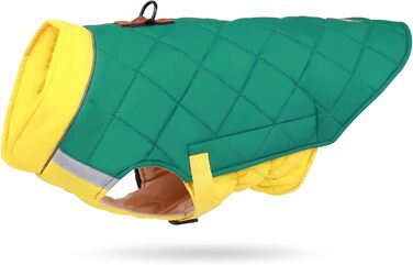 Теплий зимовий теплий жилет для собак маленьких та середніх порід, жилет для собак, одяг для собак, жилет для сноубордингу, одяг для чихуахуа, бульдога, зелений, 2XL